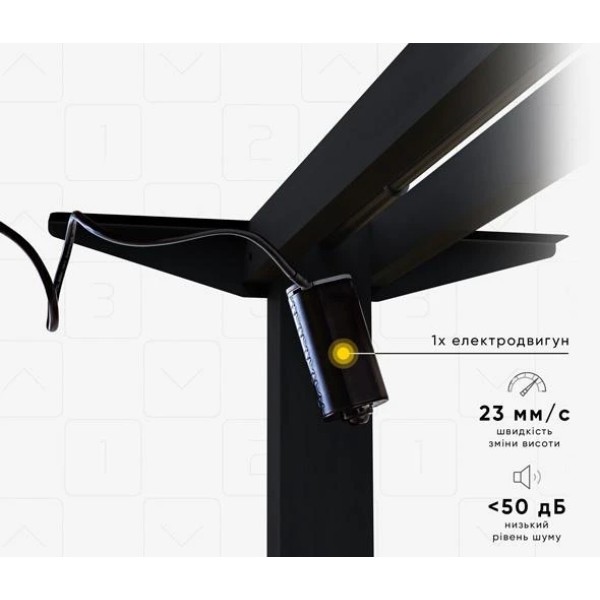 Фото - Стіл з електрорегулюванням висоти Mealux PowerDesk Energy Black (EVO-201 Energy B/B)